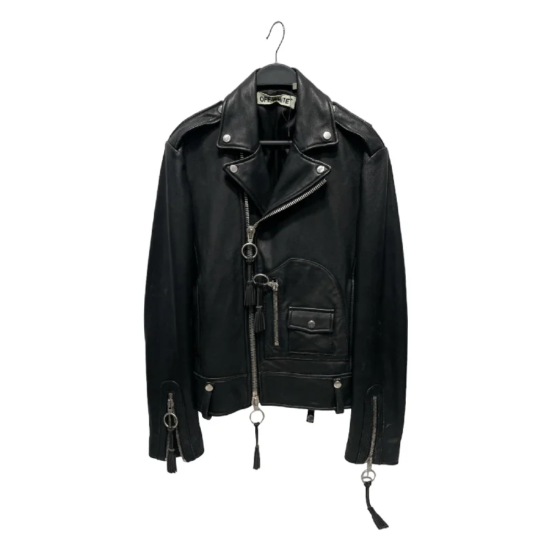 Women's Leather Jacket with Shearling Lining-OFF-WHITE/Leather Jkt/XS/Lambskin/BLK/ Women's Leather Jacket with Shearling Lining-OFF-WHITE/Leather Jkt/XS/Lambskin/BLK/