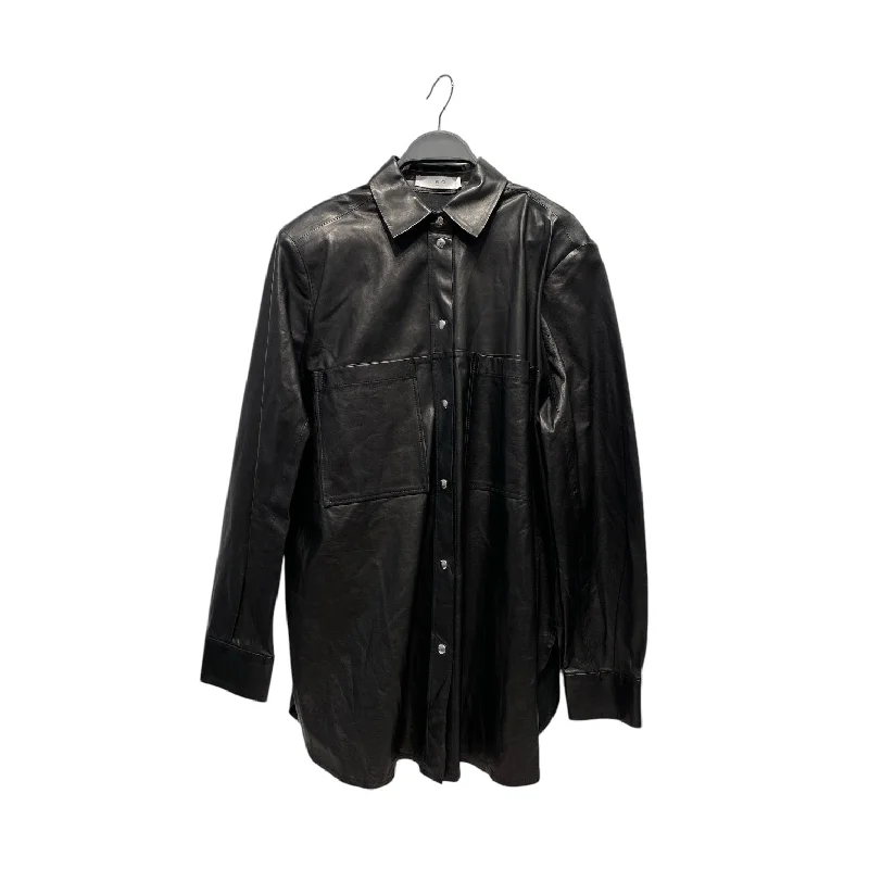 Women's Leather Jacket with Heavy Leather Fabric-IRO/Leather Jkt/36/Leather/BLK/