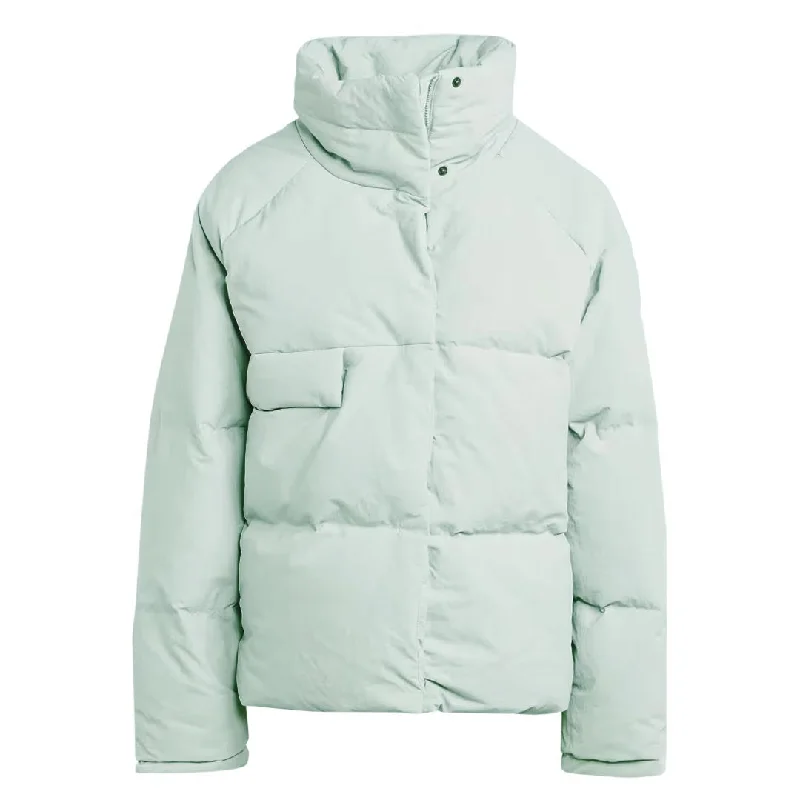 Women's Down Coat with Soft Shell-adidas - Women's Big Baffle Jacket (IK3165)