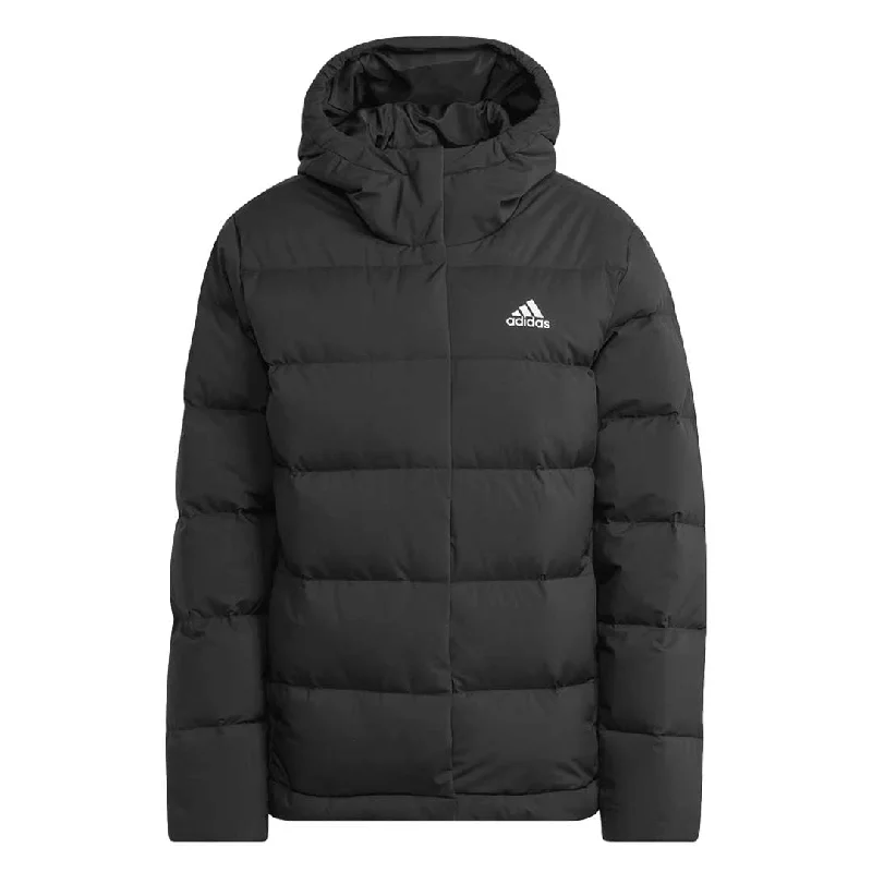 Women's Slim Fit Down Coat-adidas - Women's Helionic Hooded Down Jacket (HG8747)