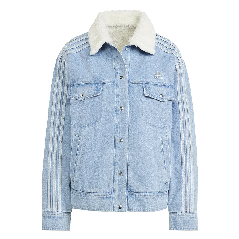 Women's Jackets for Layering in Fall-adidas - Women's Neutral Court Denim Jacket (IS5250) Women's Jackets for Layering in Fall-adidas - Women's Neutral Court Denim Jacket (IS5250)