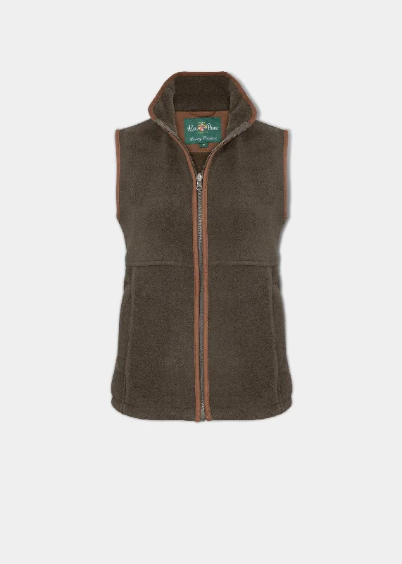 Women's Vest with Chic Style-Aylsham Ladies Fleece Gilet In Green - Regular Fit