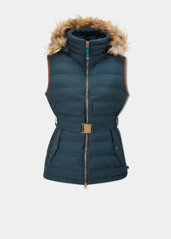 Women's Vest-Calsall Ladies Navy Gilet - Regular Fit