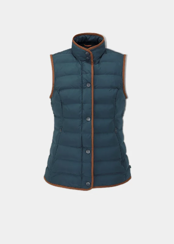 Women's Vest for Fashion-Calsall Ladies Quilted Gilet In Navy - Regular Fit