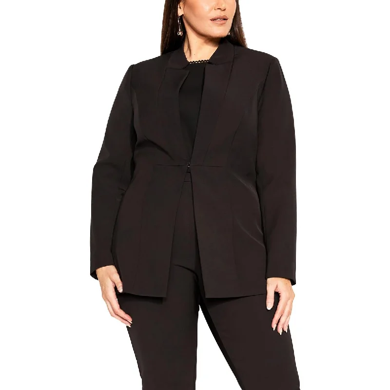Women's Trendy Winter Tweed Blazers -City Chic Womens Office Business Open-Front Blazer Women's Trendy Winter Tweed Blazers -City Chic Womens Office Business Open-Front Blazer