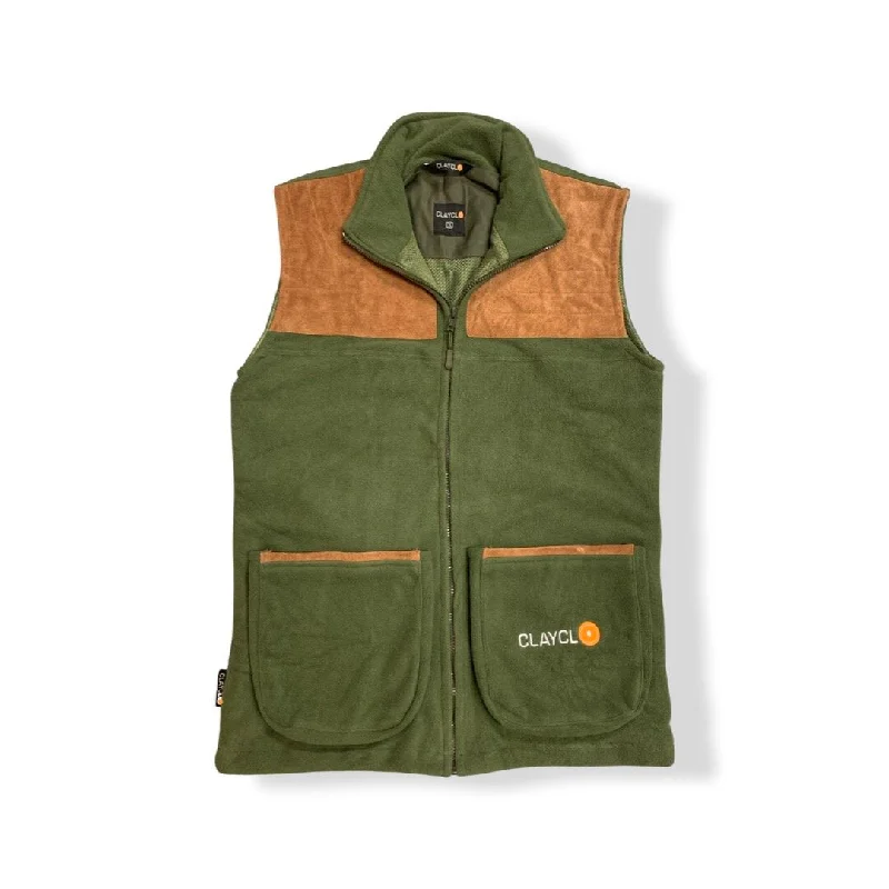Women's Vest with Soft Material-Clayclo Polar Fleece Gilets Green XXL