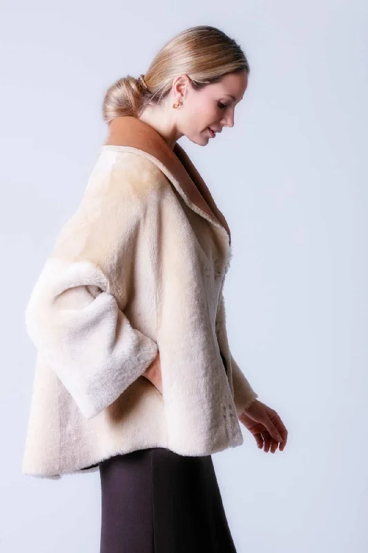 Women's Jackets with Multi-Functional Design-Colette Shearling Jacket
