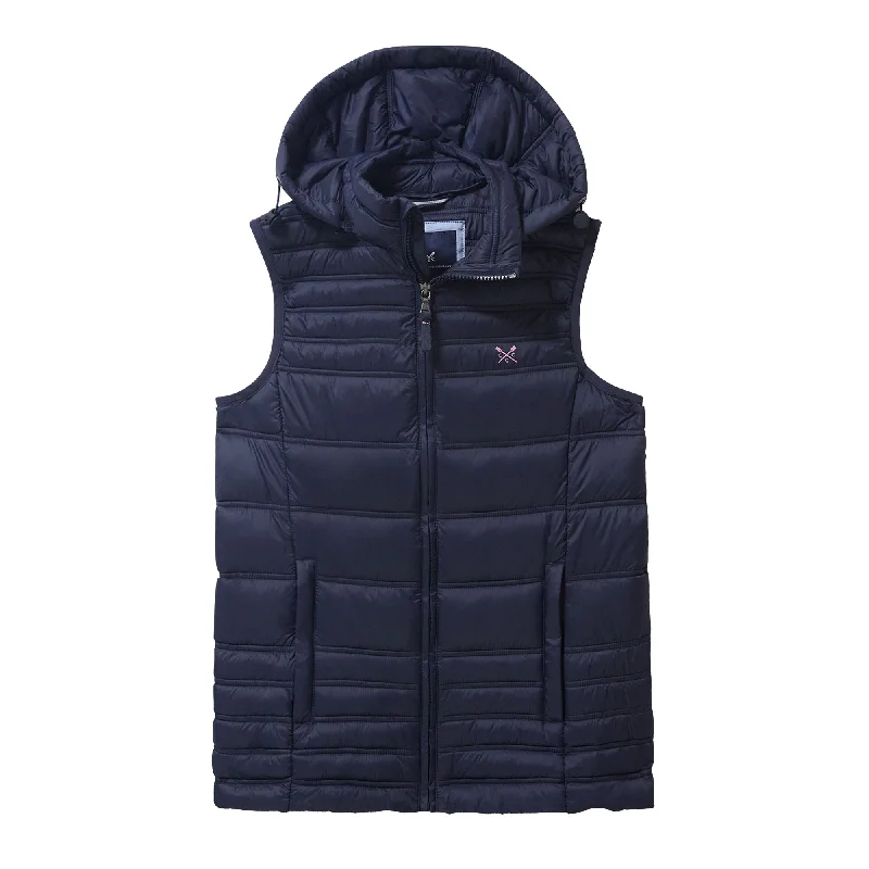 Women's Vest for Working Out-Crew Ladies Lightweight Padded Gilet