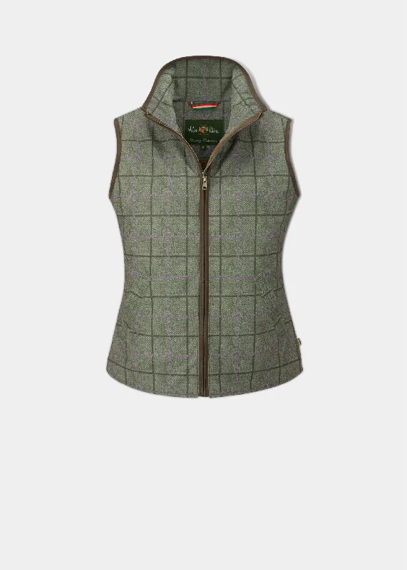 Women's Vest with Sporty Vibe-Didsmere Ladies Technical Tweed Gilet In Seagrass - Regular Fit Women's Vest with Sporty Vibe-Didsmere Ladies Technical Tweed Gilet In Seagrass - Regular Fit