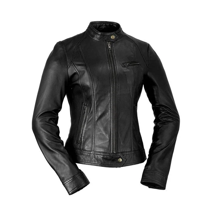 Women's Leather Jacket for Off-Duty Look-Favorite - Women's Fashion Leather Jacket (Black) Women's Leather Jacket for Off-Duty Look-Favorite - Women's Fashion Leather Jacket (Black)