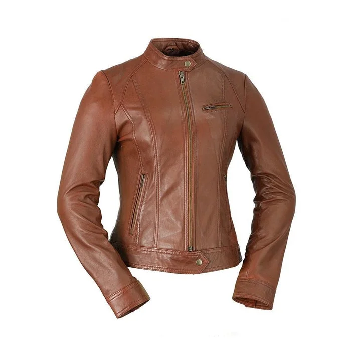 Women's Leather Jacket for All-Year Wear-Favorite - Women's Fashion Leather Jacket (Whiskey) Women's Leather Jacket for All-Year Wear-Favorite - Women's Fashion Leather Jacket (Whiskey)