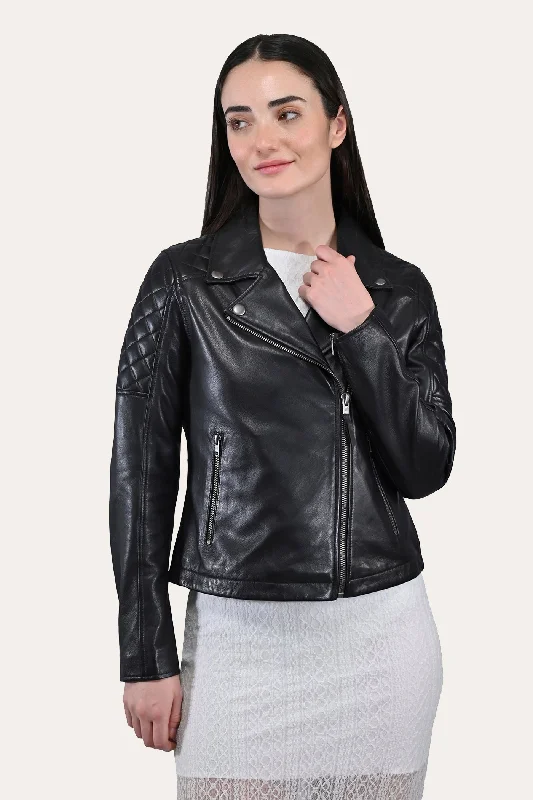 Women's Leather Jacket with Soft Grain Leather-Frye Oxblood Biker Jacket