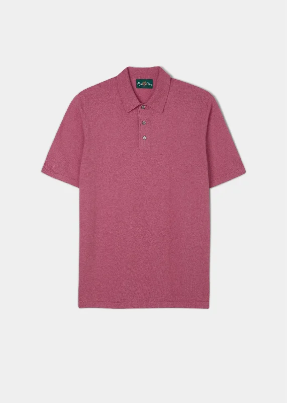 Women's Polo Tops for Warm Weather -Halstead Luxury Cotton Polo Shirt In Rose