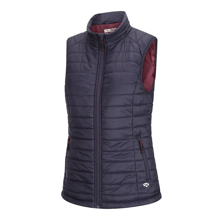 Women's Vest for Office Wear-Hoggs of Fife Ladies Kingston Rip-Stop Gilet - Navy/Merlot