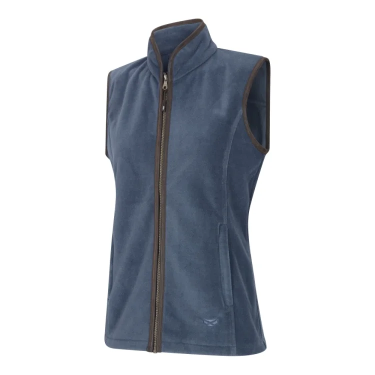 Women's Vest with Pockets-Hoggs of Fife Ladies Stenton Fleece Gilet - Slate Grey