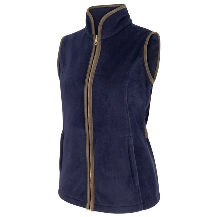Women's Vest for Loose Fit-Hoggs of Fife Ladies Stenton Fleece Gilet - Midnight Navy Women's Vest for Loose Fit-Hoggs of Fife Ladies Stenton Fleece Gilet - Midnight Navy