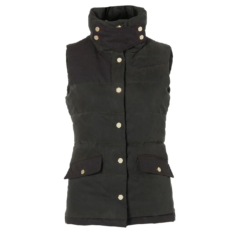 Women's Vest with Adjustable Straps-Holland Cooper Ladies Aviator Padded Gilet