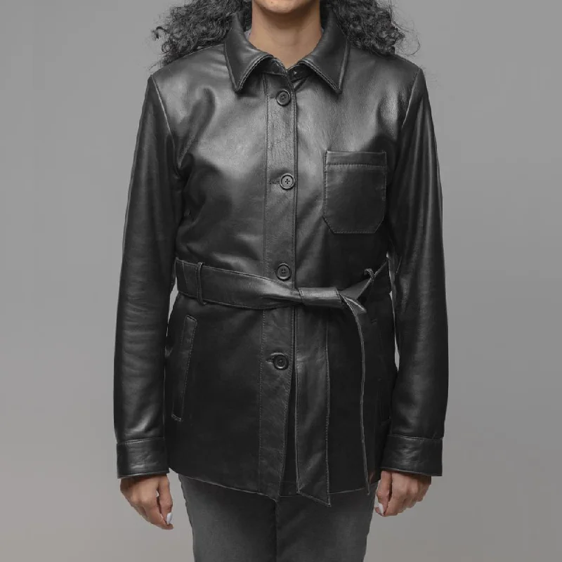 Women's Leather Jacket for Cozy Winter Looks-Janely - Women's Fashion Leather Jacket Women's Leather Jacket for Cozy Winter Looks-Janely - Women's Fashion Leather Jacket