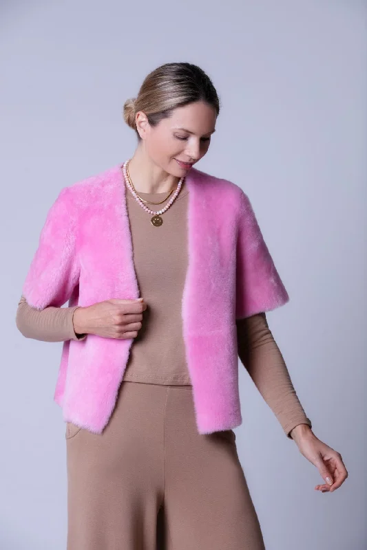 Women's Vest for Hiking Adventures-Jeanette Shearling Jacket