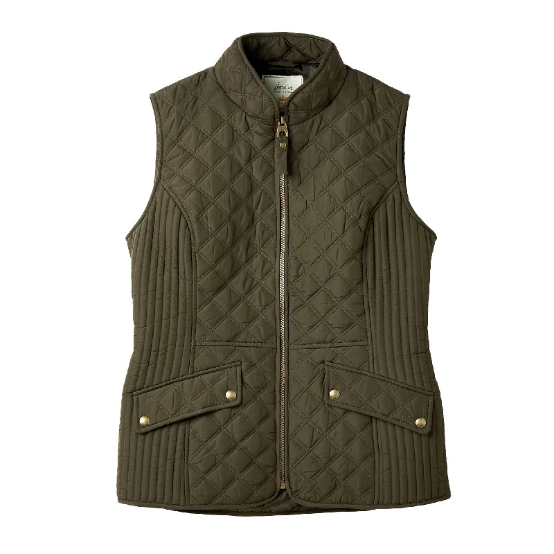 Women's Vest with Cozy Interior-Joules Ladies Minx Diamond Quilt Gilet