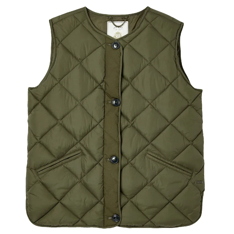 Women's Vest for Layering with Cardigans-Joules Ladies Radley Diamond Quilt Gilet