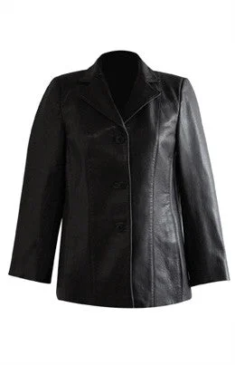 Women's Leather Jacket with Minimalist Design-Joy Leather Jacket