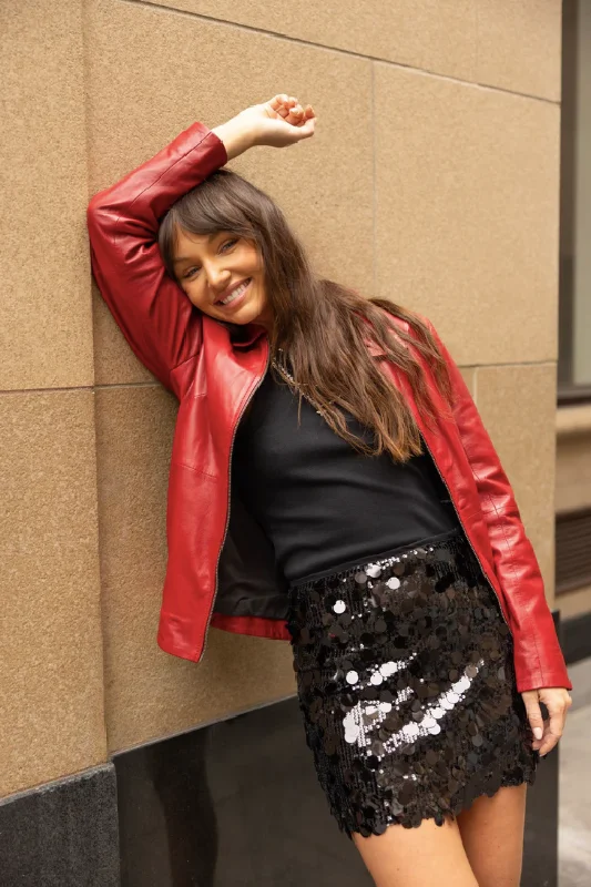 Women's Leather Jacket for All-Day Wear-Kelley Leather Jacket