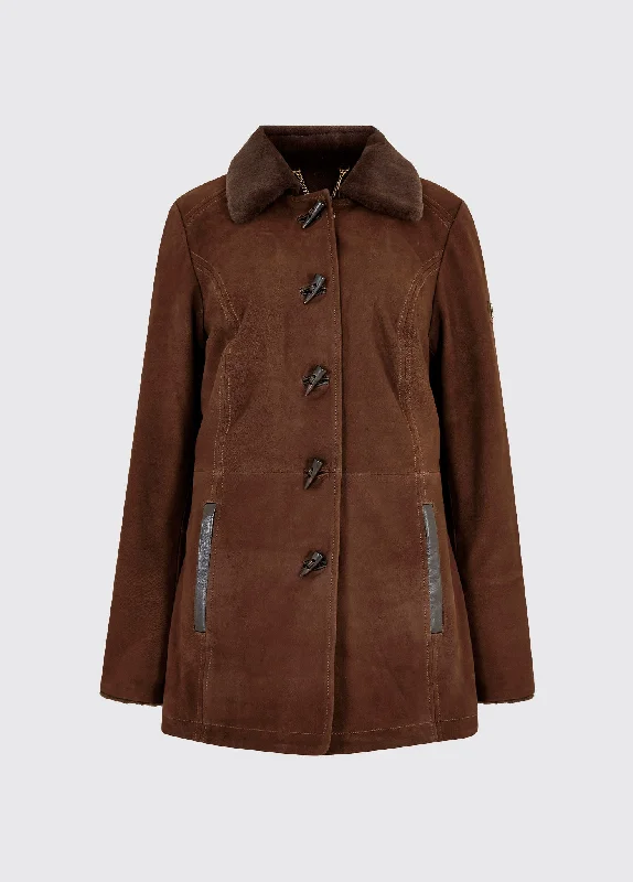 Women's Leather Jacket for Weekend Looks-Clarke Leather Jacket - Walnut