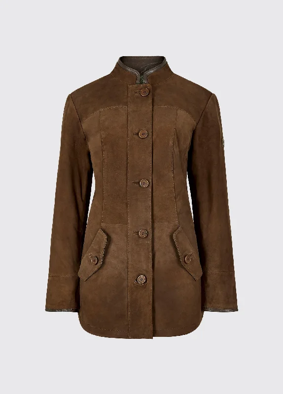 Women's Leather Jacket for Statement Fashion-Joyce Leather Jacket - Walnut