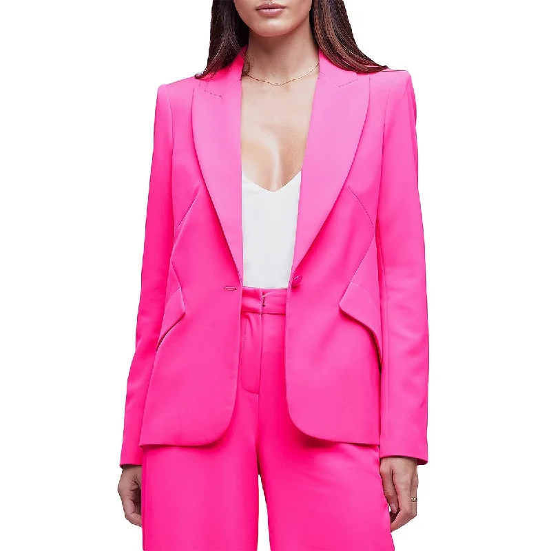 Women's Wool Tweed Blazers for Fall -L'Agence Womens Chamberlain Solid One-Button Blazer Women's Wool Tweed Blazers for Fall -L'Agence Womens Chamberlain Solid One-Button Blazer