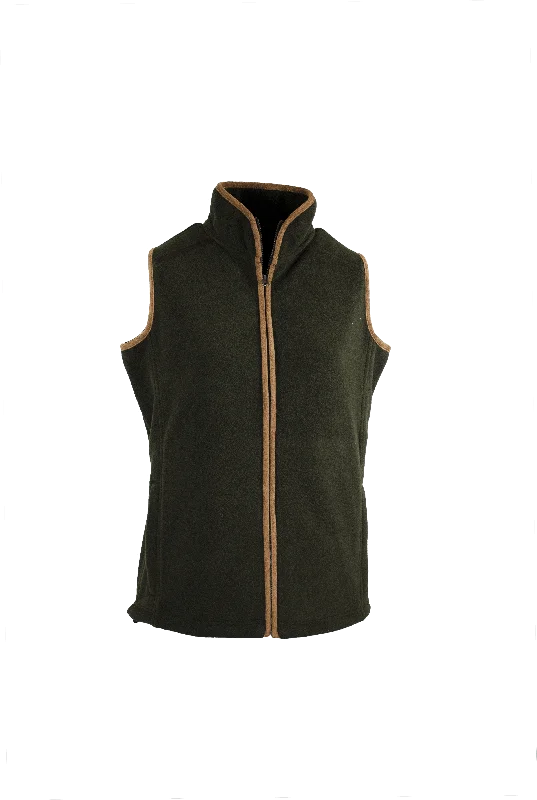 Women's Vest for Hiking Adventures-LF201 - Ladie's Fleece Gilet - KHAKI