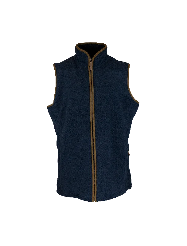 Women's Vest with Soft Material-LF201 - Ladie's Fleece Gilet - NAVY