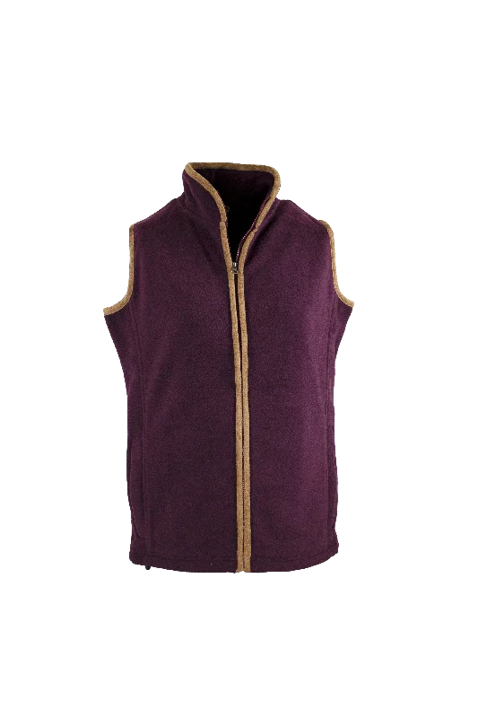 Women's Vest for Eco-Conscious Shoppers-LF201 - Ladie's Fleece Gilet - PLUM