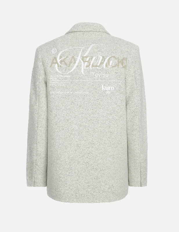 Women's Woolen Winter Blazers for Office -Logo Embroidery Wool Blend Blazer