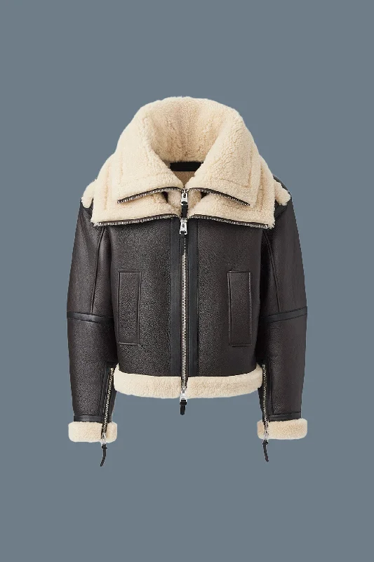 Women's Leather Jacket with Loose Fit-LOTTE