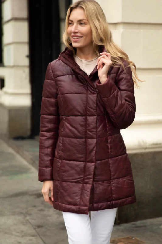 Women's Leather Jacket for Edgy Appeal-Lya Leather Coat