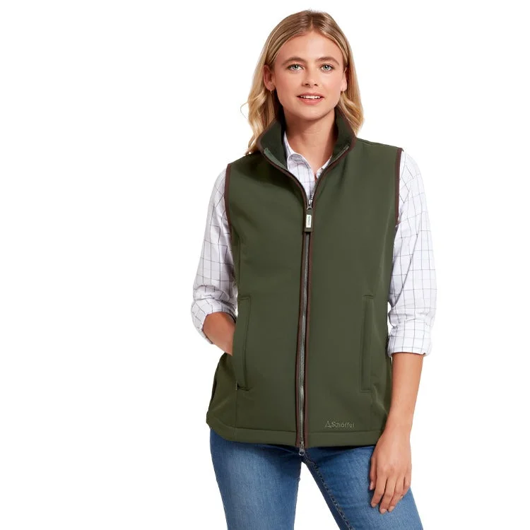 Women's Vest with Long Sleeves-Schoffel Ladies Belton Gilet - Cedar