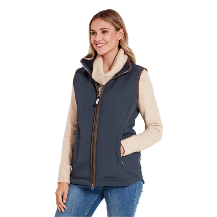 Women's Vest for Boho Style-Schoffel Ladies Belton Gilet - Navy