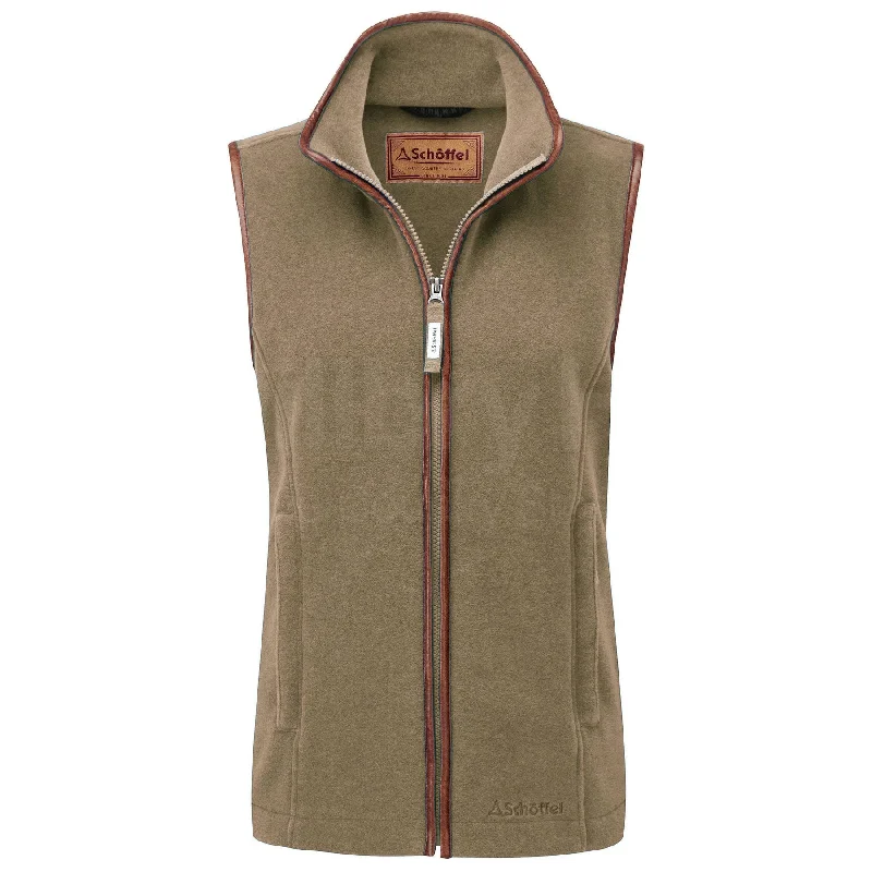Women's Vest with Buttons-Schoffel Ladies Lyndon Fleece Gilet