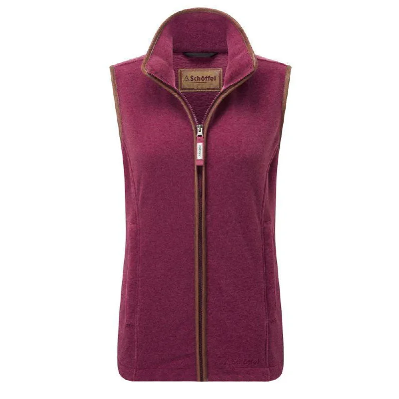 Women's Vest with Open Back Design-Schoffel Ladies Lyndon Fleece Gilet