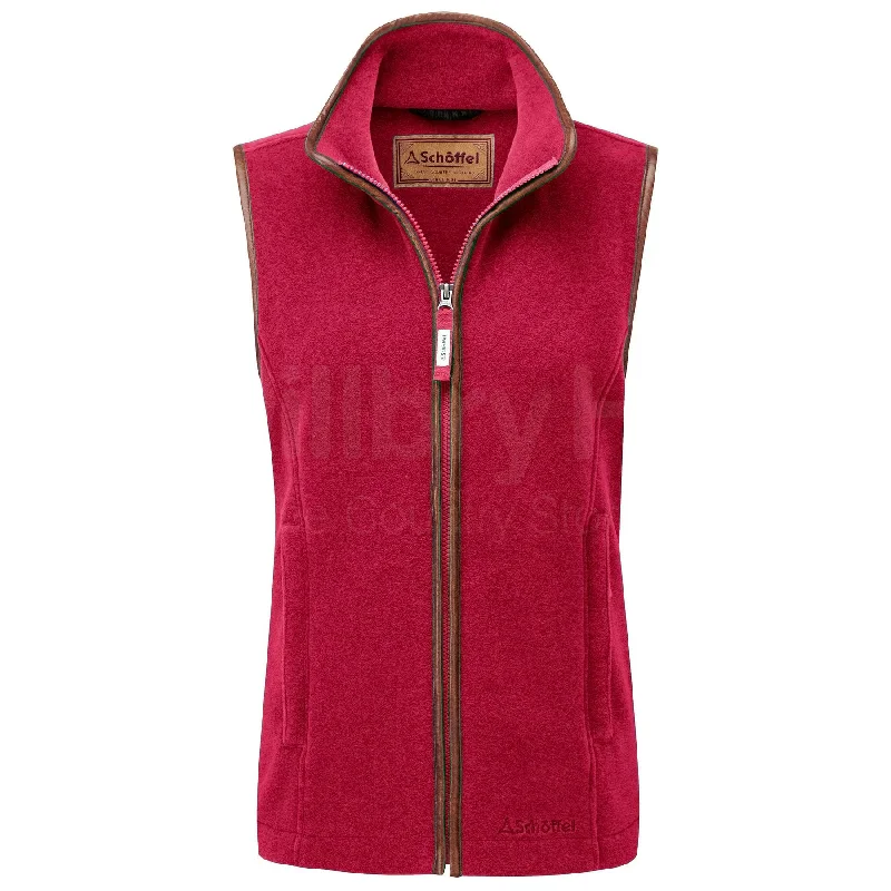Women's Vest with Ribbed Texture-Schoffel Ladies Lyndon Fleece Gilet