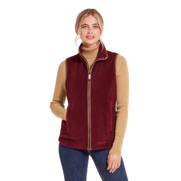 Women's Vest with Breathable Fabric for Summer-Schoffel Ladies Lyndon Gilet - Claret Women's Vest with Breathable Fabric for Summer-Schoffel Ladies Lyndon Gilet - Claret