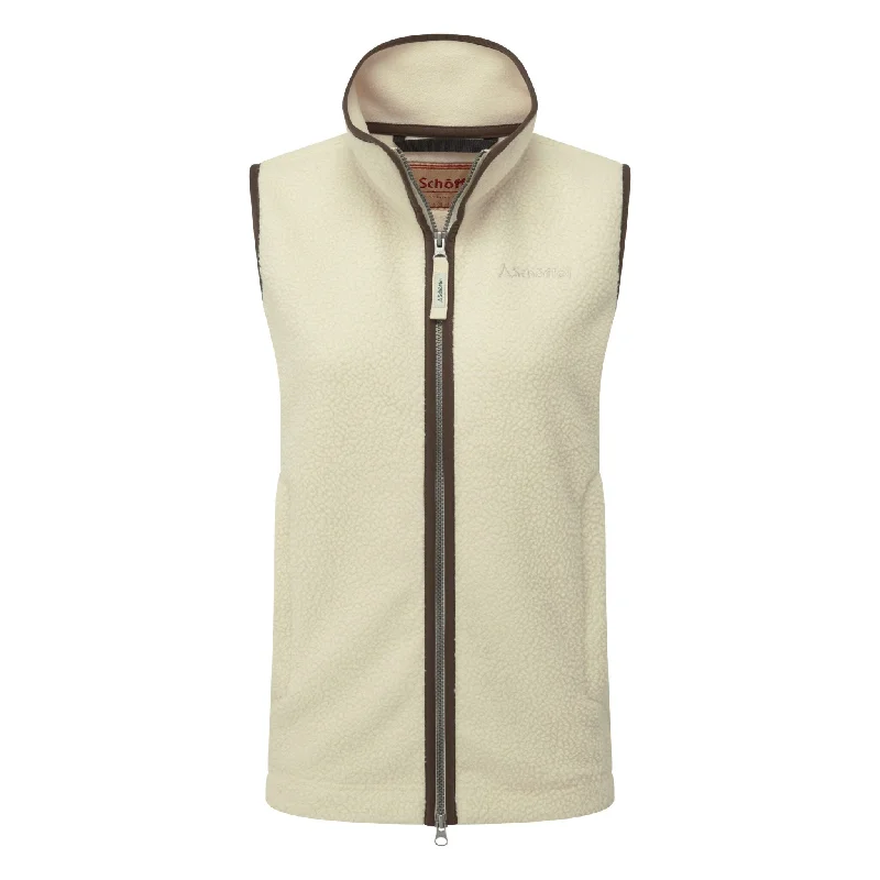 Women's Vest for Workout-Schoffel Ladies Lyndon Retro Fleece Gilet