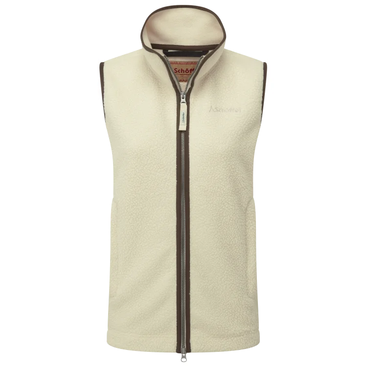 Women's Vest with Comfortable Fit-Schoffel Ladies Lyndon Retro Gilet - Ecru
