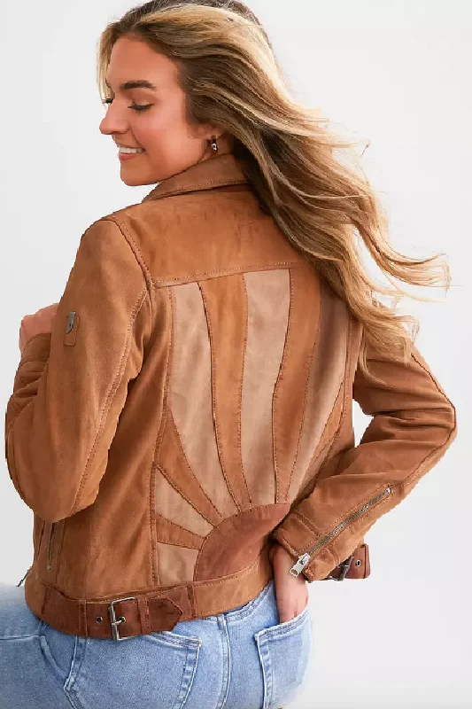 Women's Leather Jacket with Chic Detailing-Sunny Leather Jacket