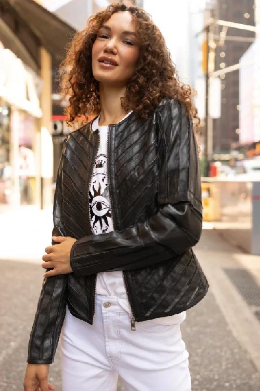 Women's Leather Jacket with Fresh Designs-Tila Leather Jacket