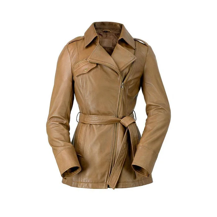 Women's Leather Jacket for Street Style Glam-Traci - Women's Fashion Leather Jacket (Camel) Women's Leather Jacket for Street Style Glam-Traci - Women's Fashion Leather Jacket (Camel)