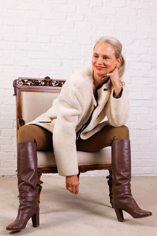 Women's Jackets with Stylish Prints-Ursula Shearling Jacket