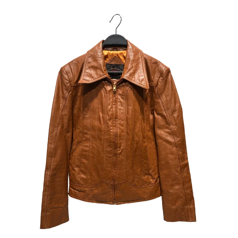 Women's Leather Jacket for Warm and Cozy Fit-Vintage/CASABLANCA/Leather Jkt/36/BRW/Leather/Plain Women's Leather Jacket for Warm and Cozy Fit-Vintage/CASABLANCA/Leather Jkt/36/BRW/Leather/Plain