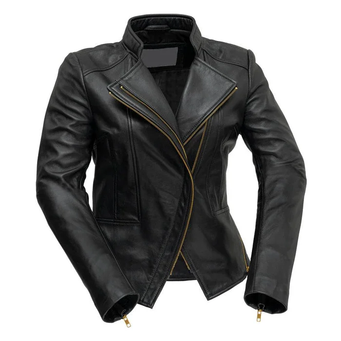 Women's Leather Jacket with Durable Zippers-Zoey - Women's Fashion Lambskin Leather Jacket Women's Leather Jacket with Durable Zippers-Zoey - Women's Fashion Lambskin Leather Jacket